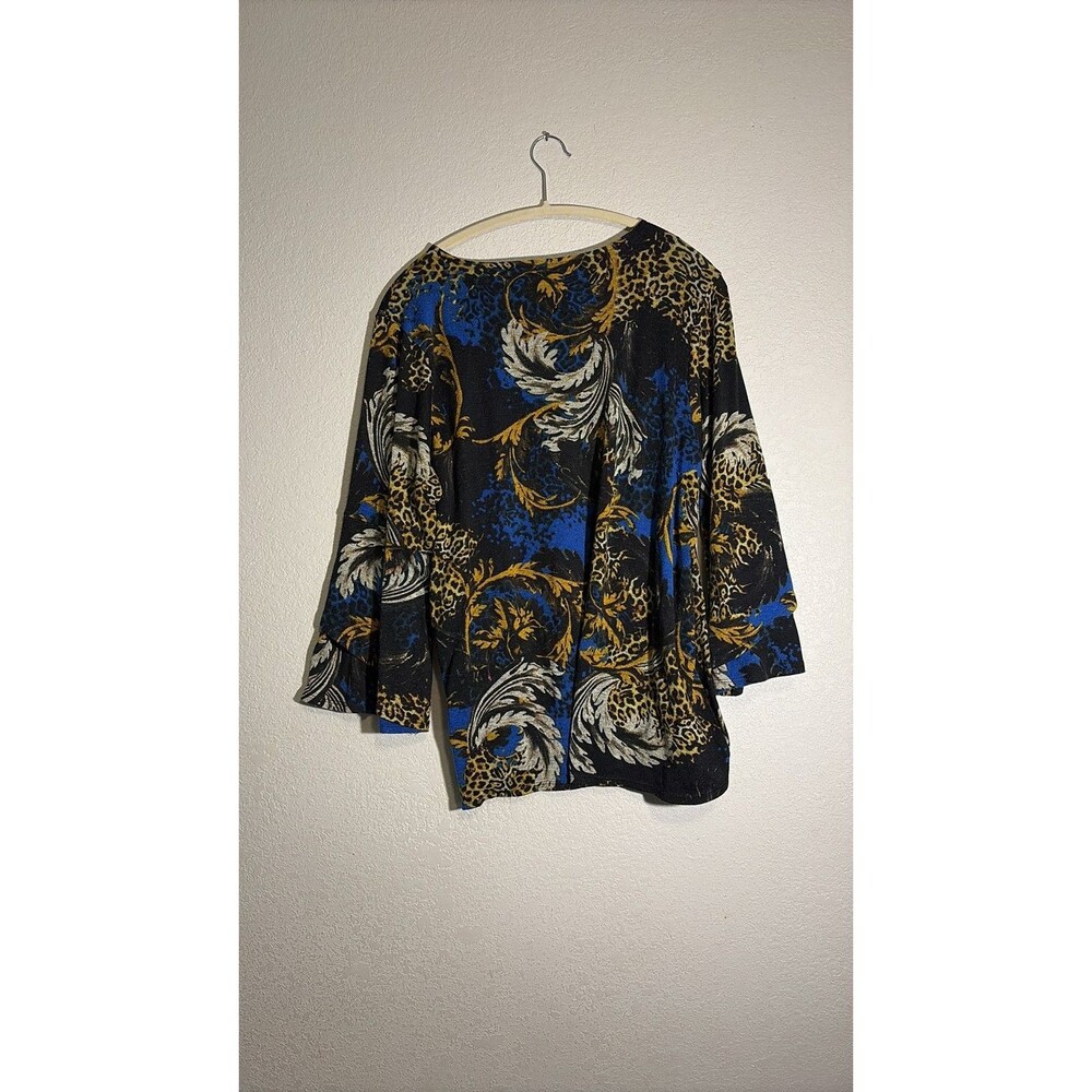 Catherines Est. 1946 Baroque Animal Print Knit Top Size 18/20W - Picture 3 of 3